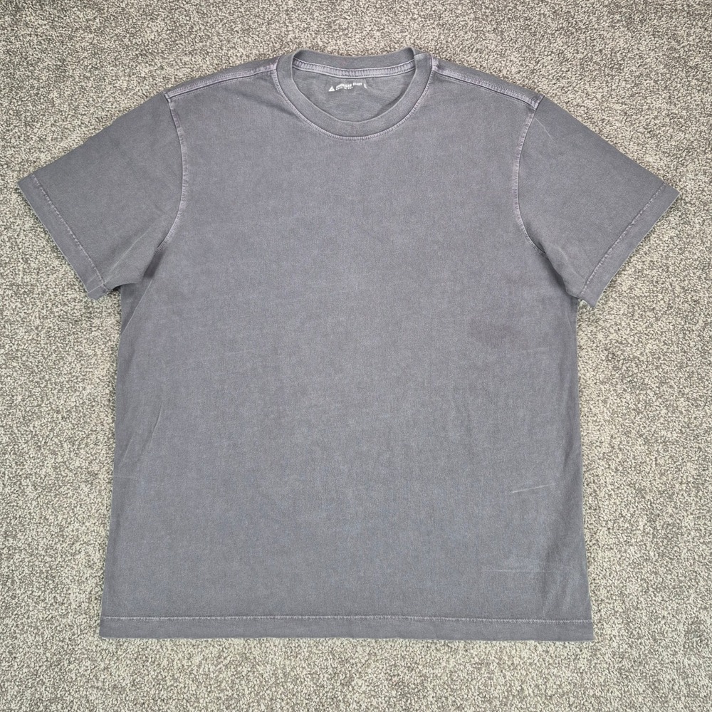 American Giant T-Shirt Mens Large Gray Short Sleeve Cotton Crewneck Made in USA